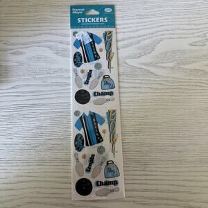 Vintage Frances Meyer Stickers Bowling Set Blue NEW
